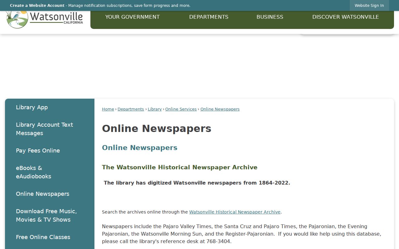 Watsonville people directories historical newspaper archive